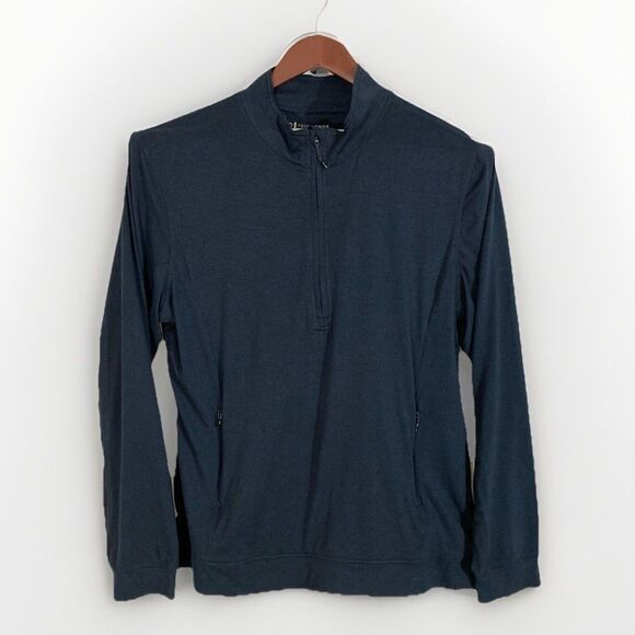 7 Diamonds Core Men’s L Blue 1/4 Zip Long Sleeve Shirt Casual Athleisure Top - Picture 1 of 8